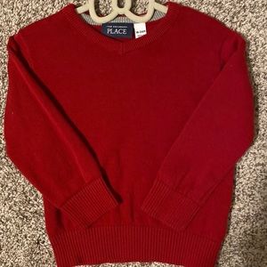 Red pullover sweater